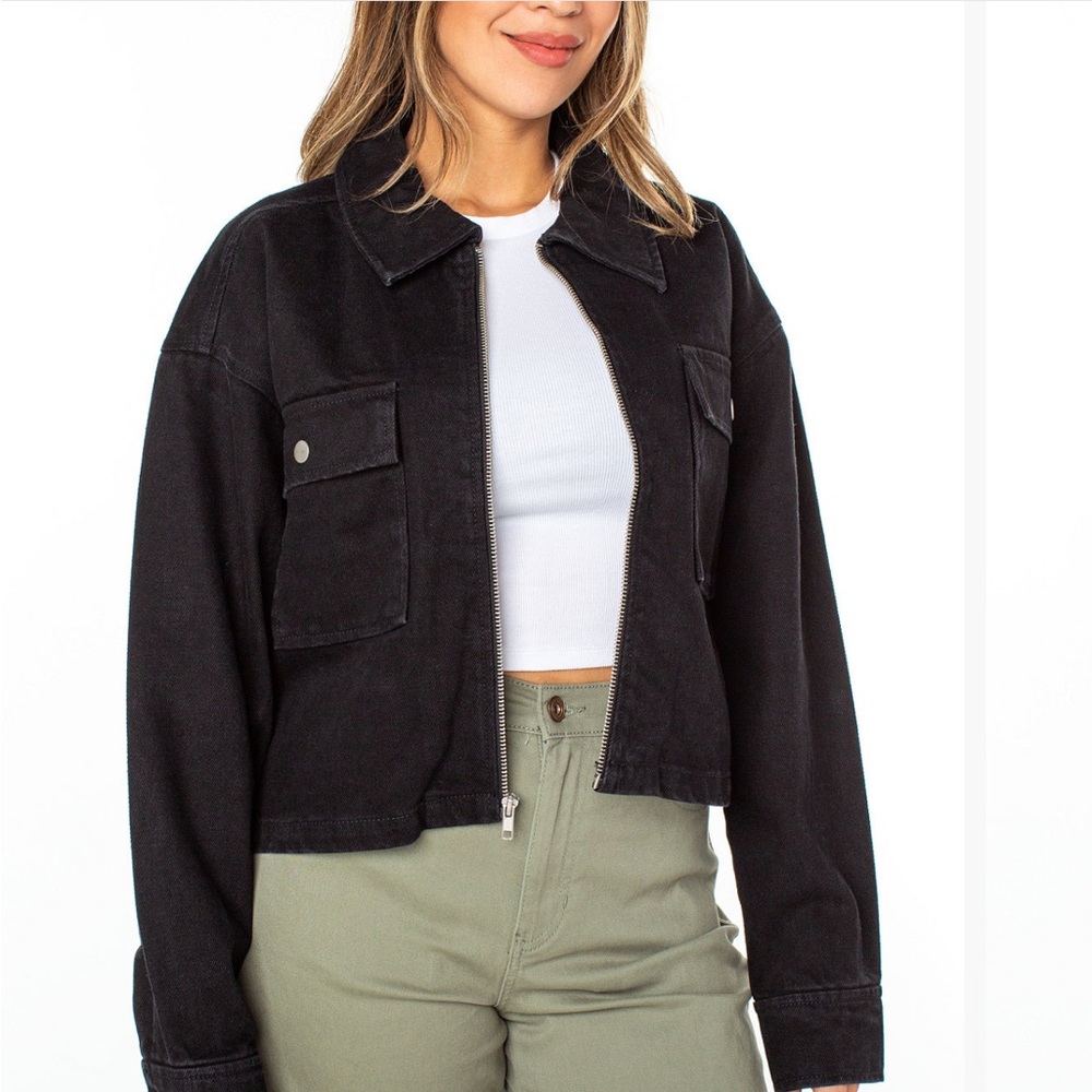 Celebrity Pink Charcoal Denim Jacket